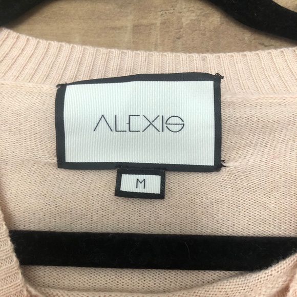 Alexis Wool/Cashmere Blend Cream Tie Cuff Sweater Size M - Picture 5 of 7